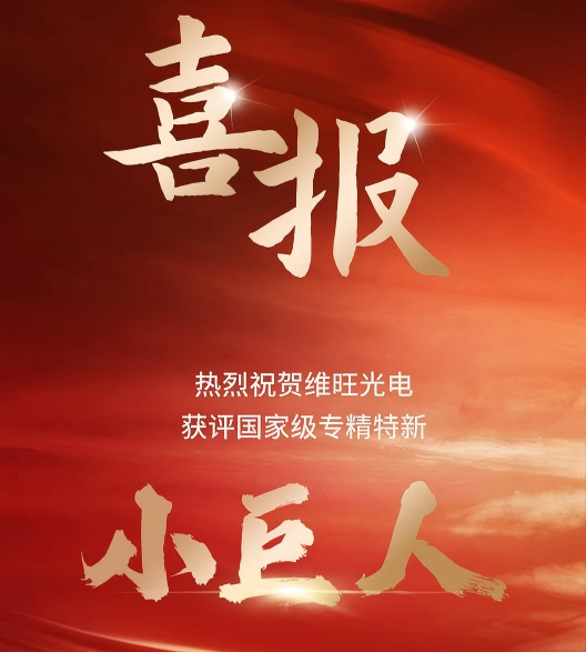 重磅喜讯！维旺光电获评国家级专精特新“小巨人”企业